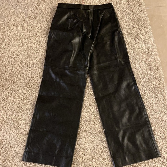 House of CB Black wide Straight Leg Pants size L NWT $195 - Picture 9 of 9